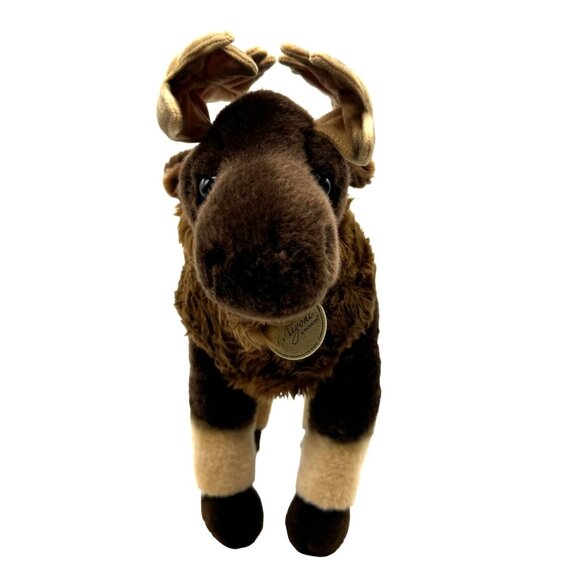 Aurora Miyoni Moose Plush Toy Cute & Cuddly Realistic Stuffed Animal - 15" Tall - Picture 3 of 14